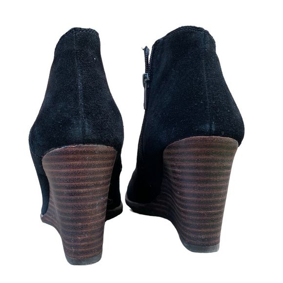 Lucky Brand Black Suede Heeled Boots - Picture 5 of 13